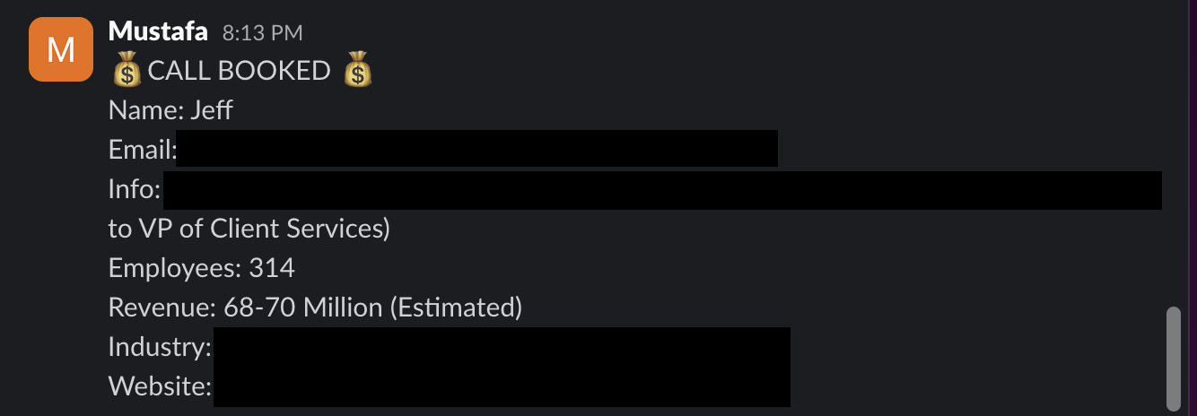 Protected booked-call notification 5