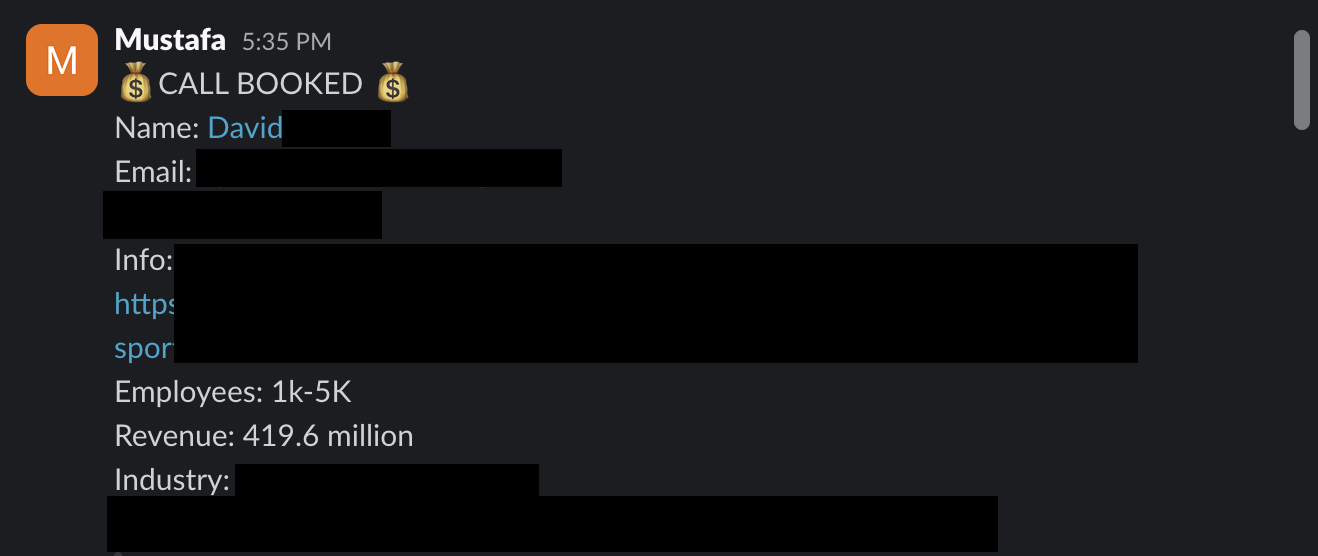 Protected booked-call notification 9