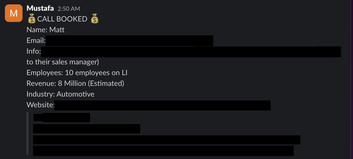 Protected booked-call notification 41