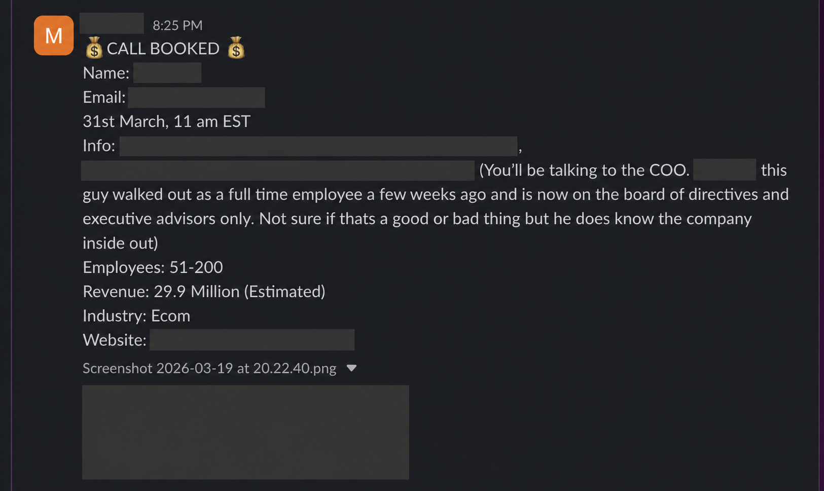 Protected booked-call notification 34